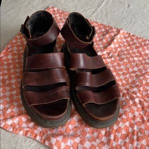 Dr. Martens Clarissa Leather Chunky Sandals US W9